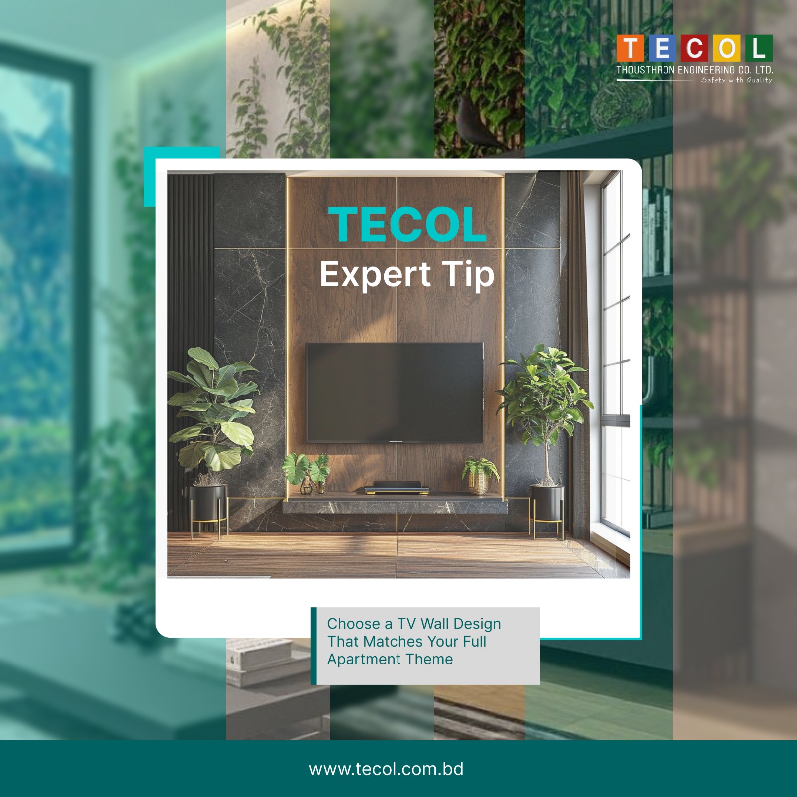 TECOL Expert Tip: Choose a TV Wall Design That Matches Your Full Apartment Theme